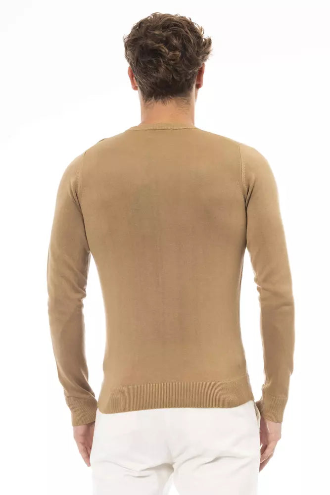 Baldinini Trend Beige Modal Herrenpullover