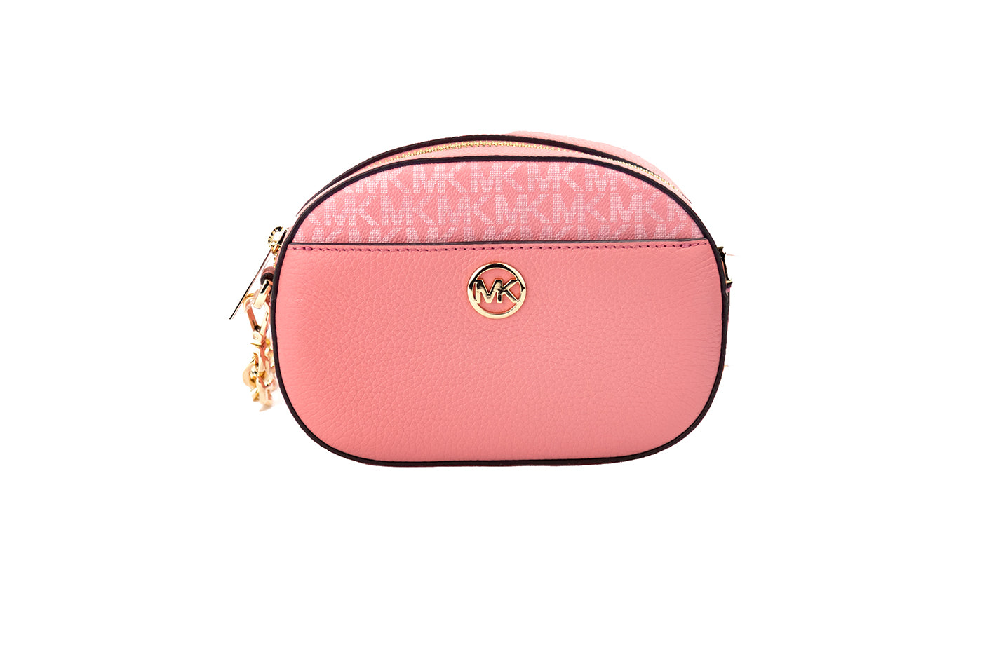 Borsa a tracolla ovale in pelle Jet Set Glam Tea Rose