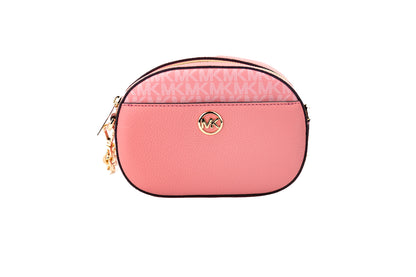 Borsa a tracolla ovale in pelle Jet Set Glam Tea Rose