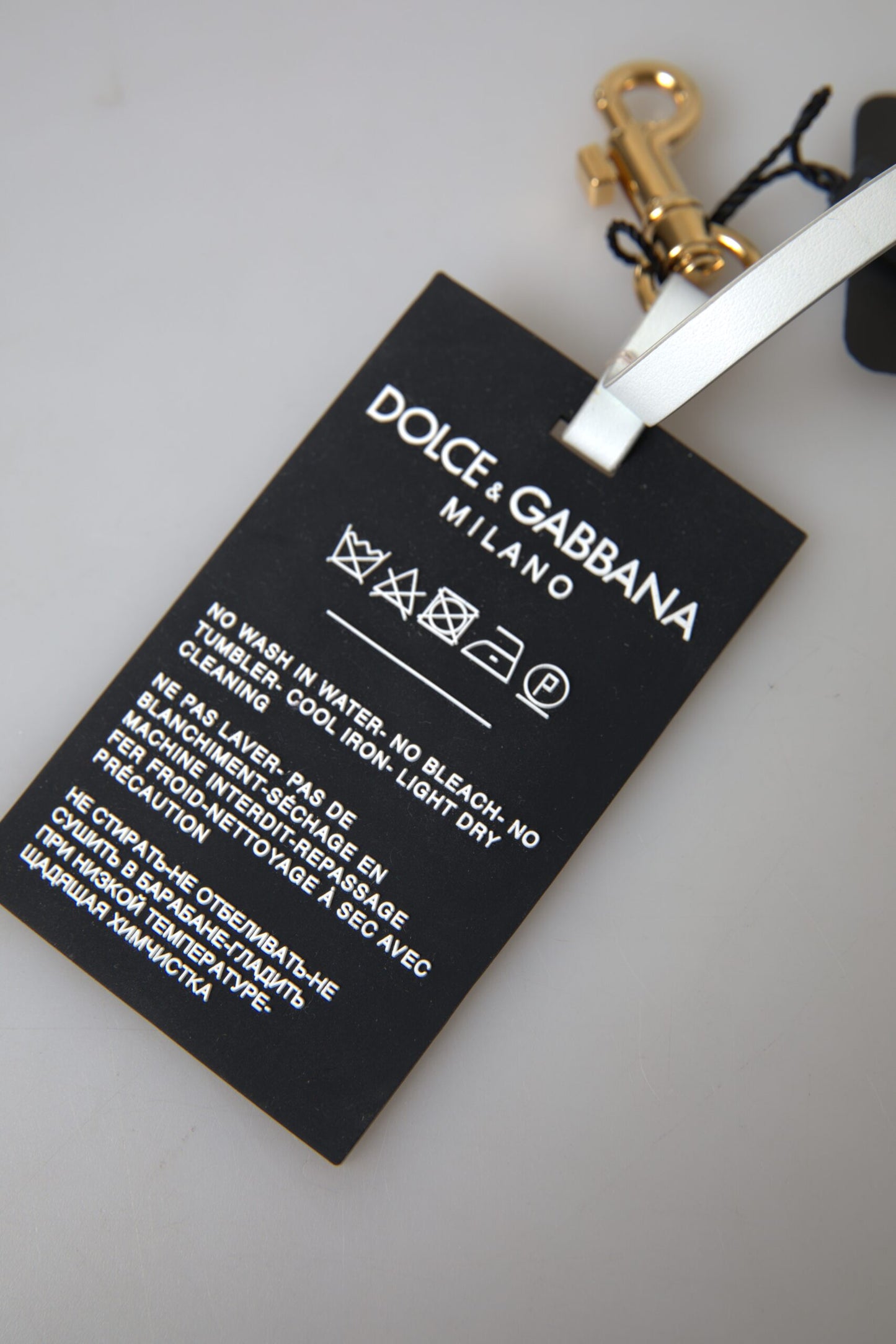 Schicker Designer-Schlüsselanhänger in Schwarz und Gold von Dolce &amp; Gabbana