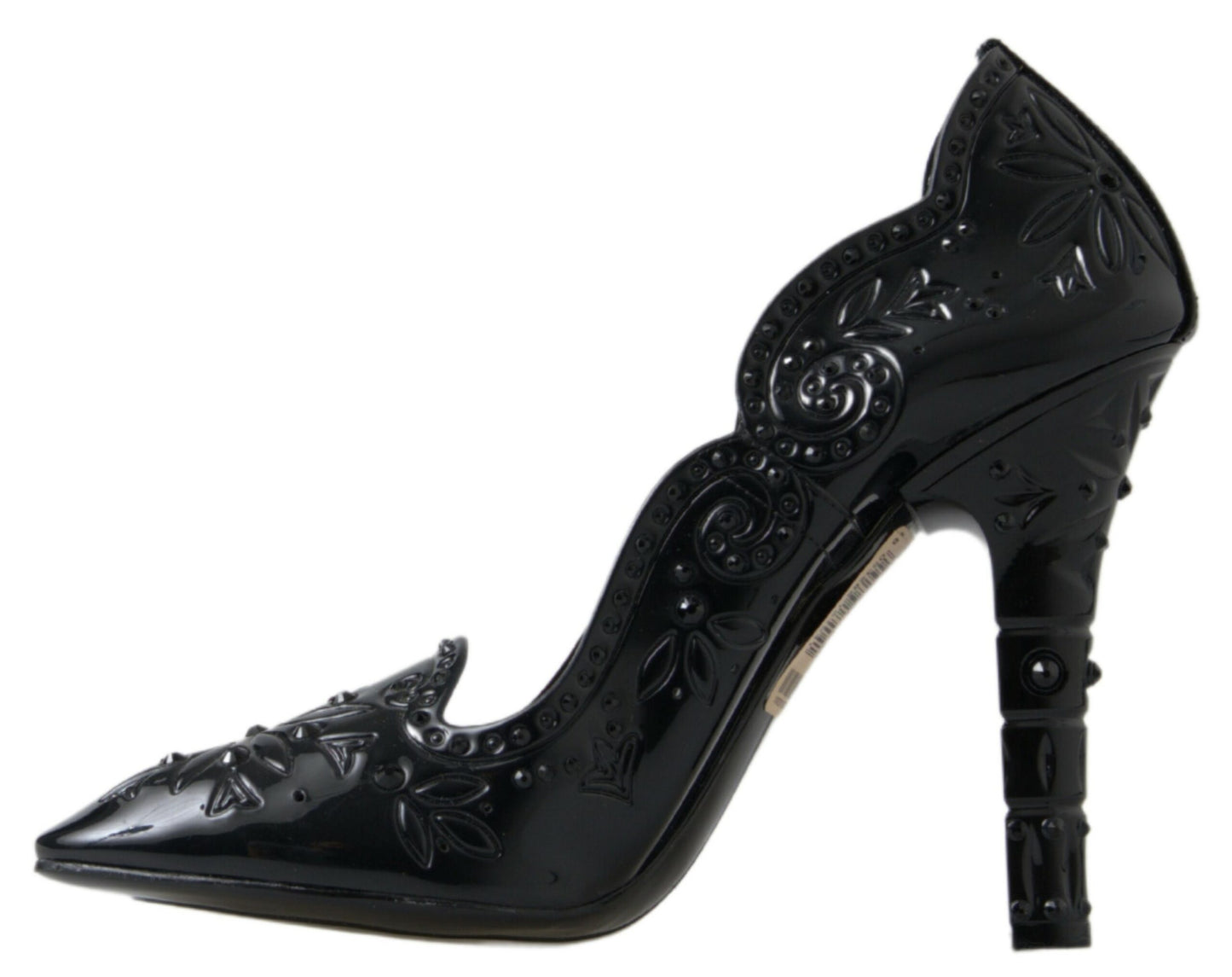 Dolce &amp; Gabbana Elegante Cinderella-Pumps aus schwarzem Kristall