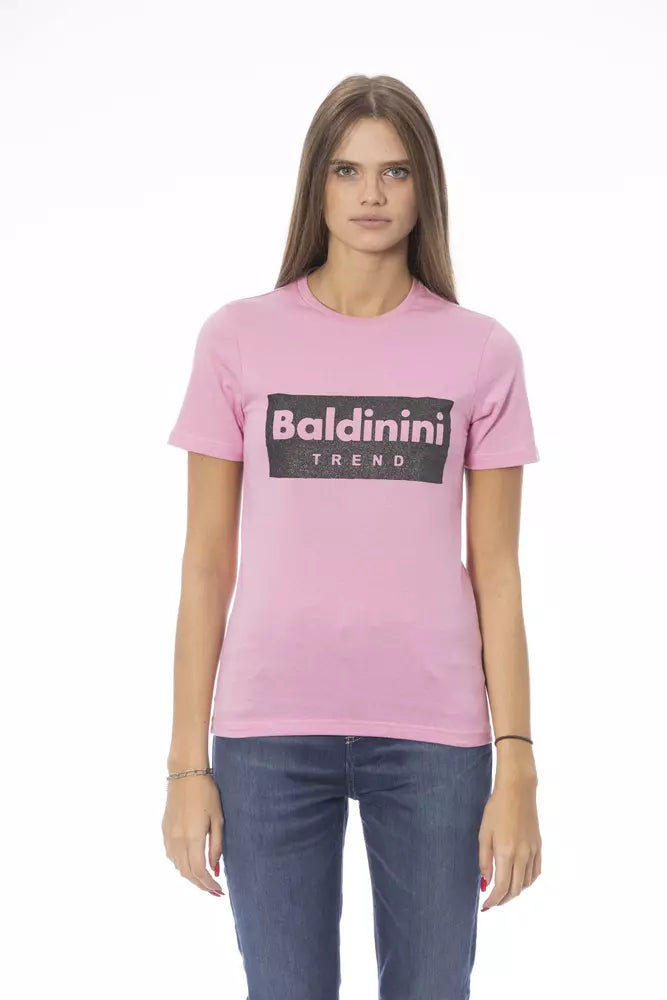 Baldinini Trend Rosa Baumwolle Damen T-Shirt