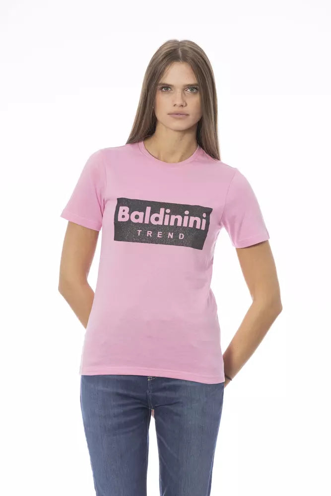 Baldinini Trend Rosa Baumwolle Damen T-Shirt