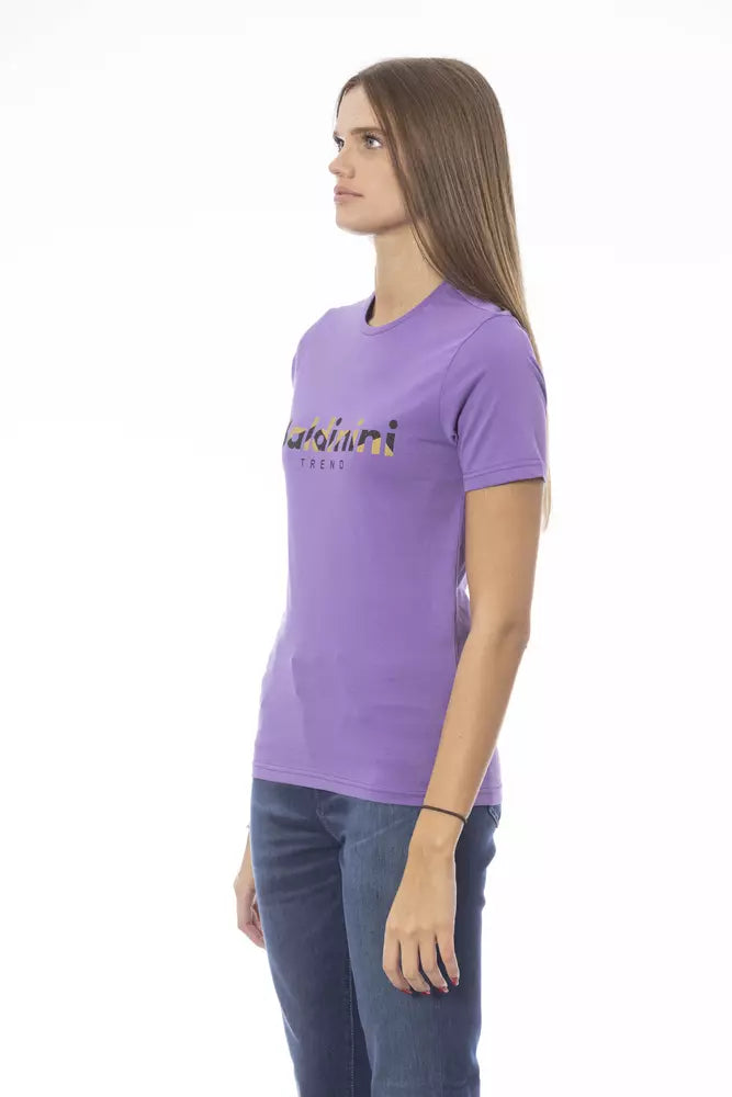 Baldinini Trend Lila Baumwolle Damen T-Shirt