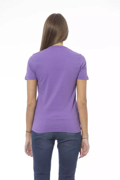 Baldinini Trend Lila Baumwolle Damen T-Shirt