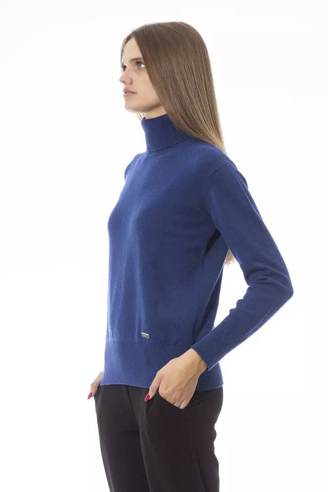 Maglione di lana blu