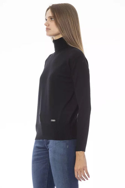 Baldinini Trend Schwarzer Wollpullover für Damen