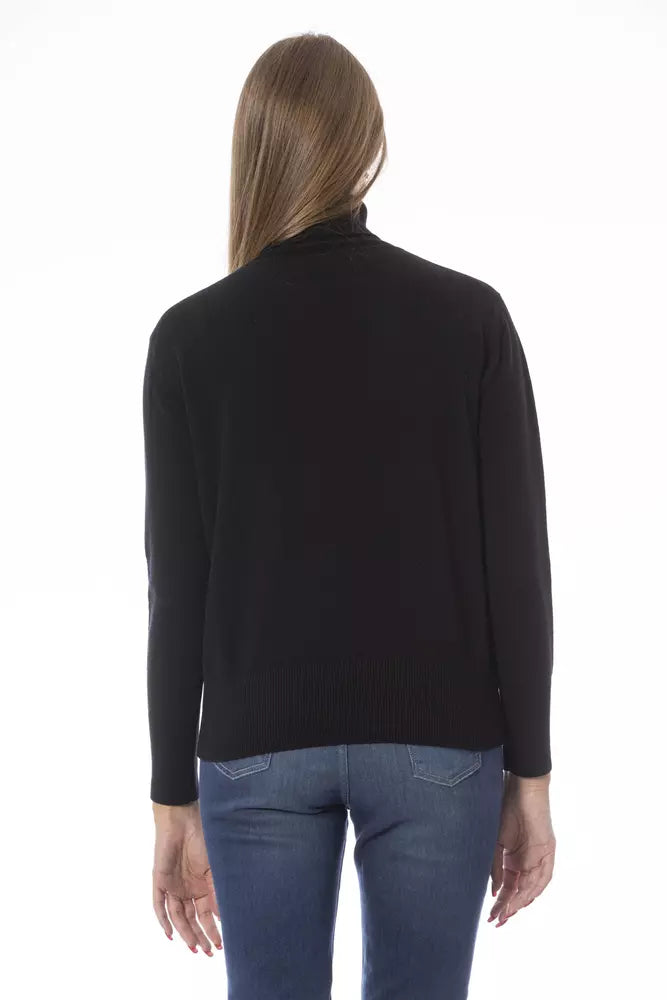 Baldinini Trend Schwarzer Wollpullover für Damen