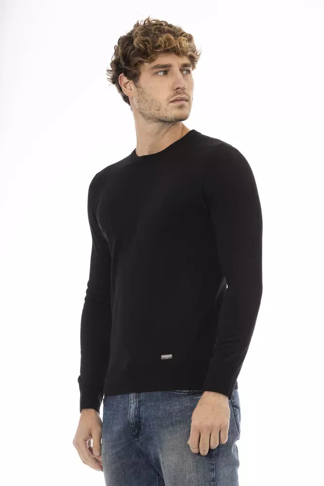 Baldinini Trend Schwarzer Wollpullover für Herren