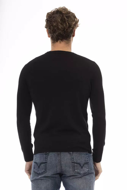 Baldinini Trend Black Wool Men Sweater