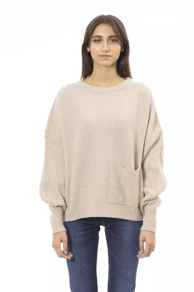 Maglione di lana beige