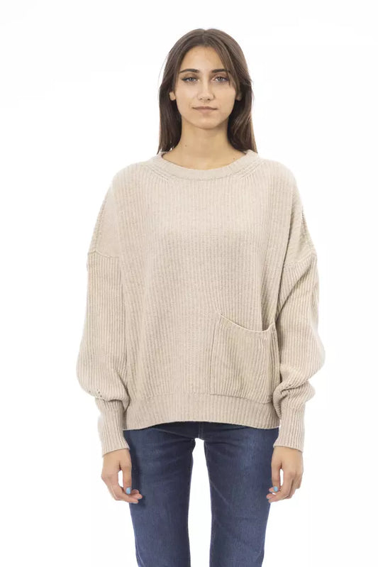 Baldinini Trend Beige Wollpullover für Damen