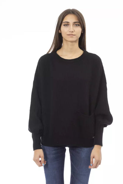 Maglione di lana nera