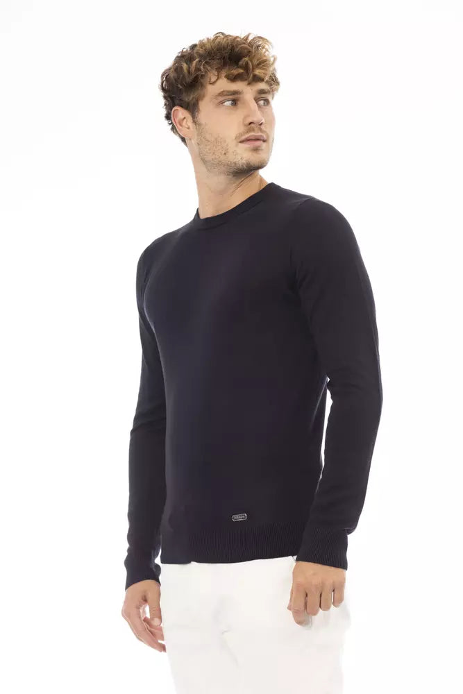 Baldinini Trend Blue Modal Herrenpullover