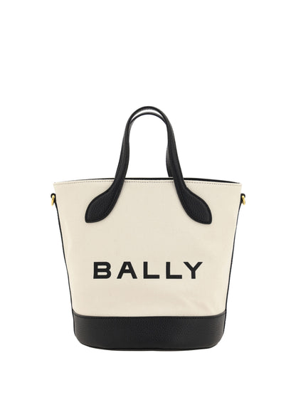 Elegante Beuteltasche mit Monogramm von Bally in Schwarz und Weiß