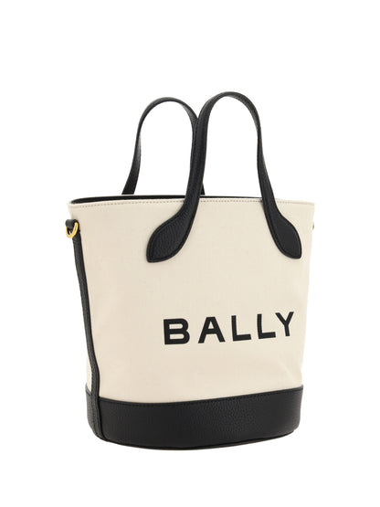 Elegante Beuteltasche mit Monogramm von Bally in Schwarz und Weiß