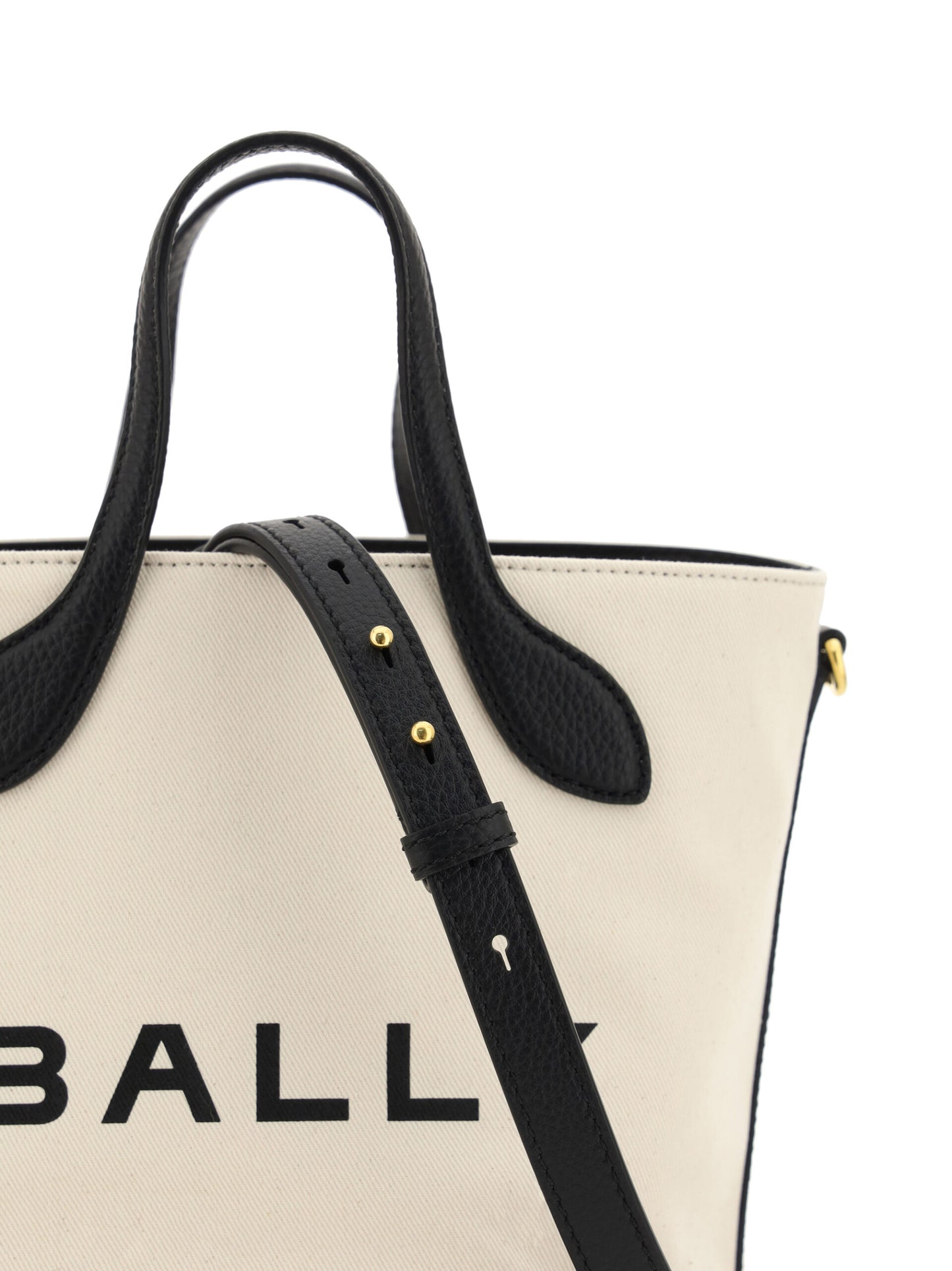 Elegante Beuteltasche mit Monogramm von Bally in Schwarz und Weiß