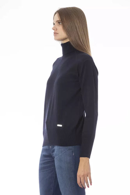 Baldinini Trend Blauer Wollpullover für Damen