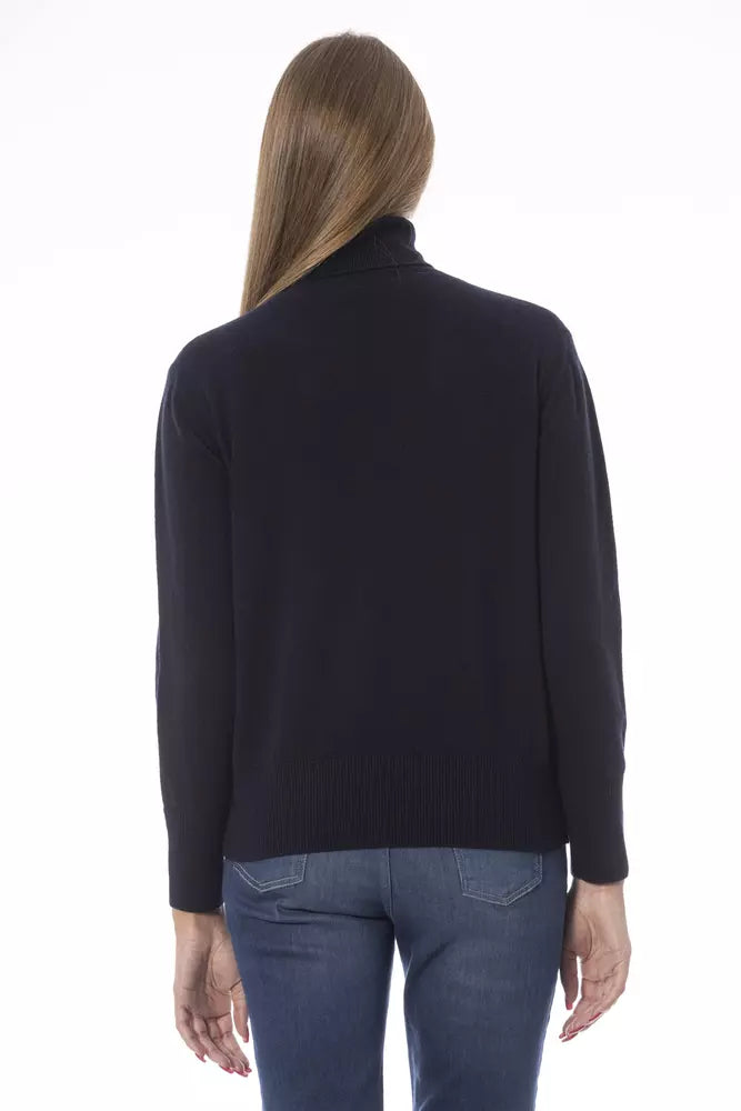 Baldinini Trend Blauer Wollpullover für Damen