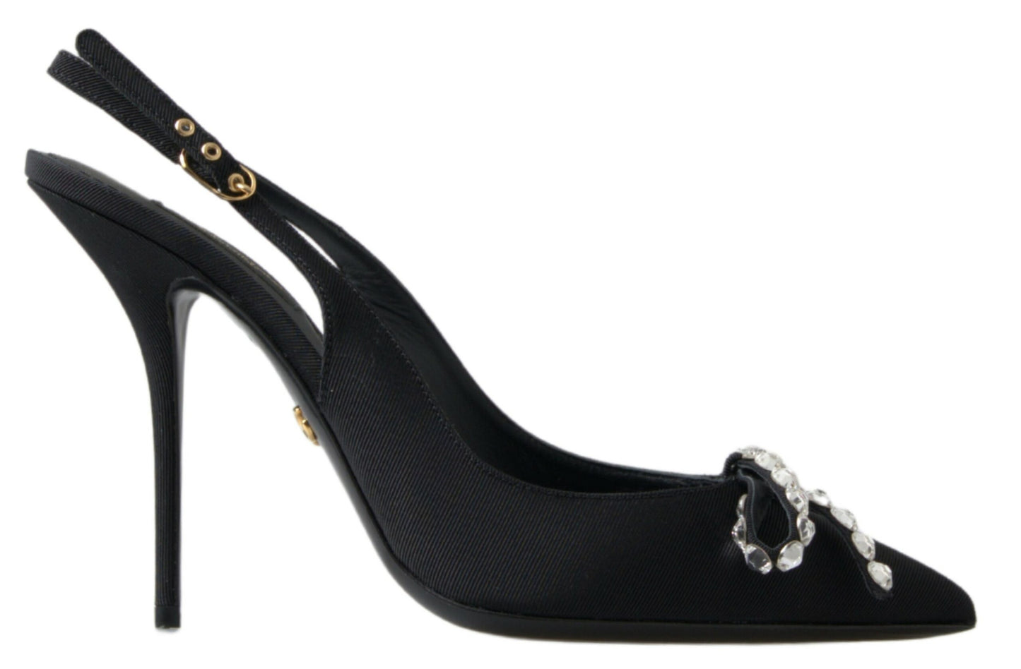 Dolce &amp; Gabbana – Verzierte Pumps mit Slingback-Absatz in Schwarz