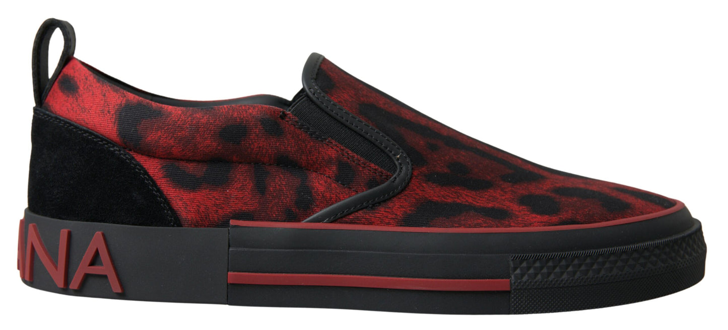 Dolce &amp; Gabbana Schicke Loafer-Sneaker mit Leopardenmuster