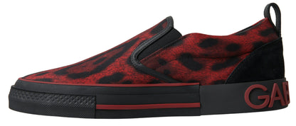 Dolce &amp; Gabbana Schicke Loafer-Sneaker mit Leopardenmuster