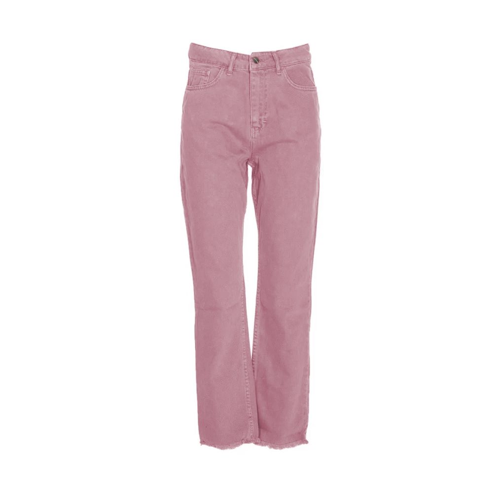 Hinnominate – Schicke Jeans mit unbeschnittener Unterseite in Rosa