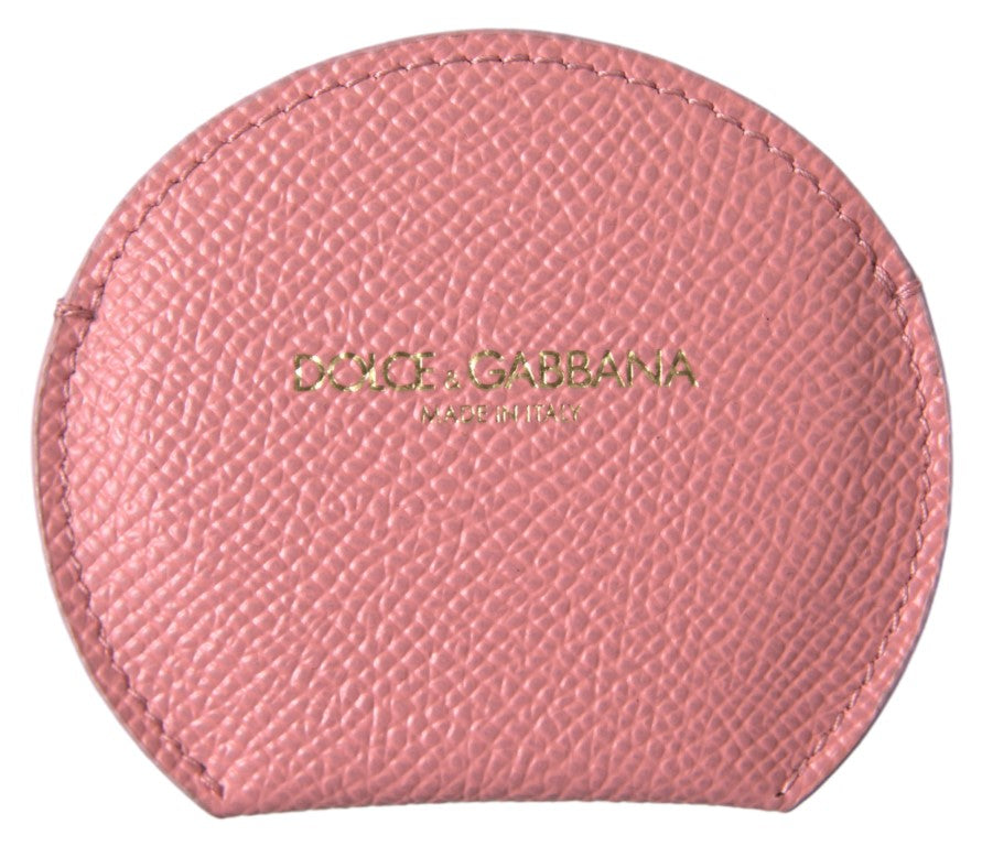 Dolce &amp; Gabbana Schicker Handspiegelhalter aus rosa Leder