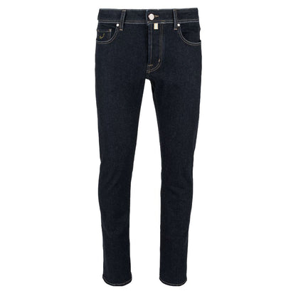 Jacob Cohen Elegante Slim Fit Dunkelblaue Designer Jeans