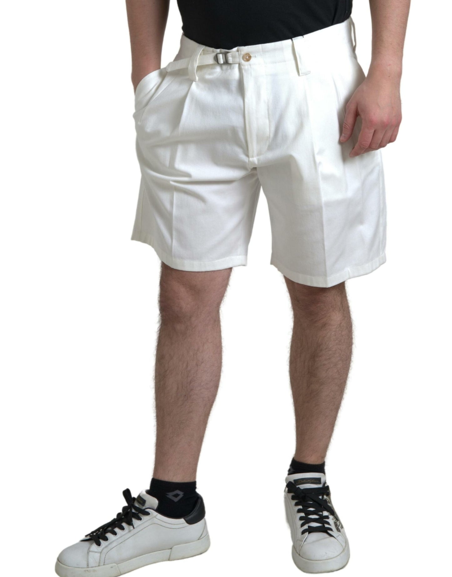 Dolce &amp; Gabbana Elegante weiße Bermuda-Jeansshorts