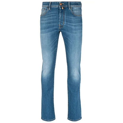 Jacob Cohen Eleganter Slim Fit Hellblauer Denim