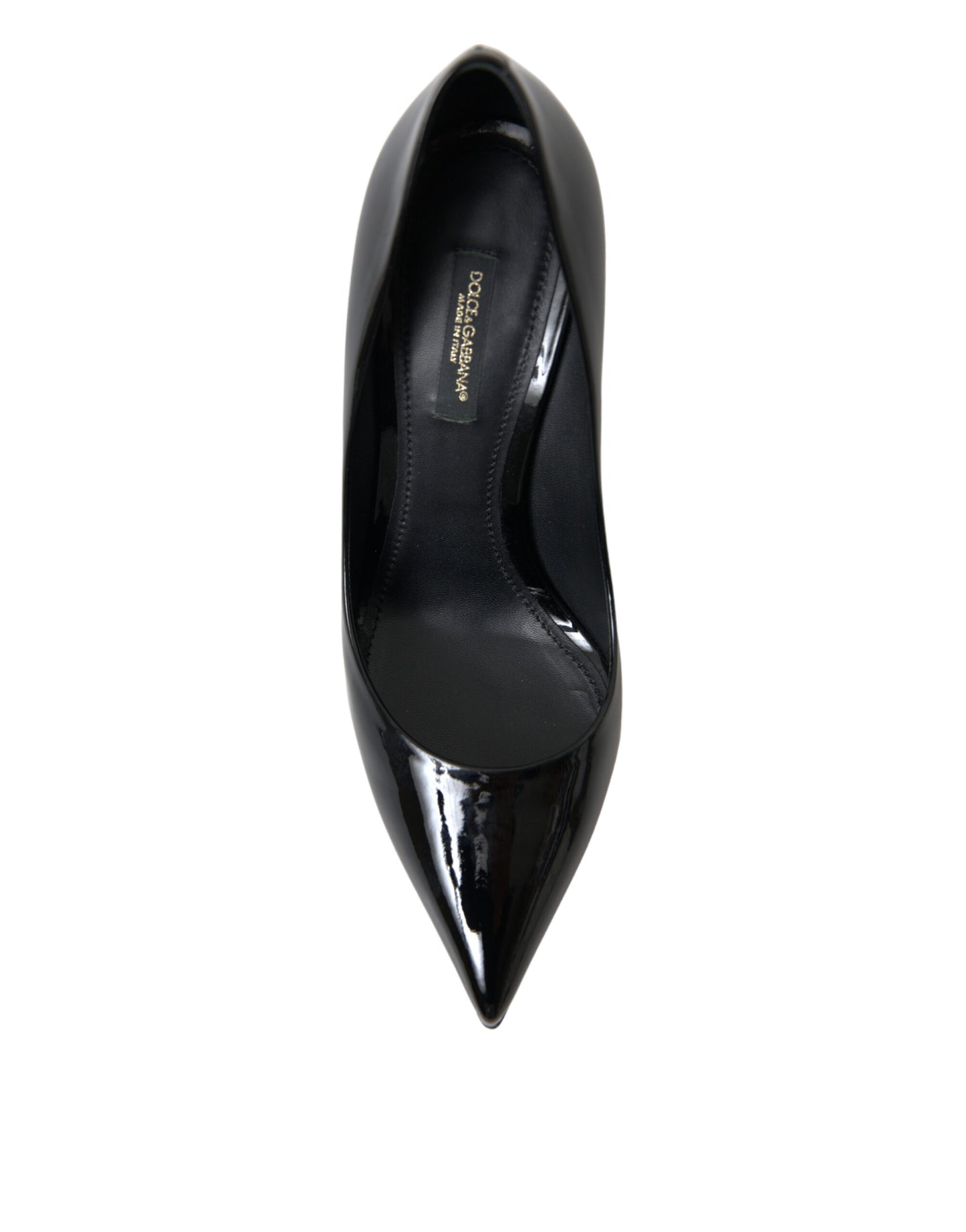 Dolce &amp; Gabbana Elegante schwarze Stilettos aus Lackleder