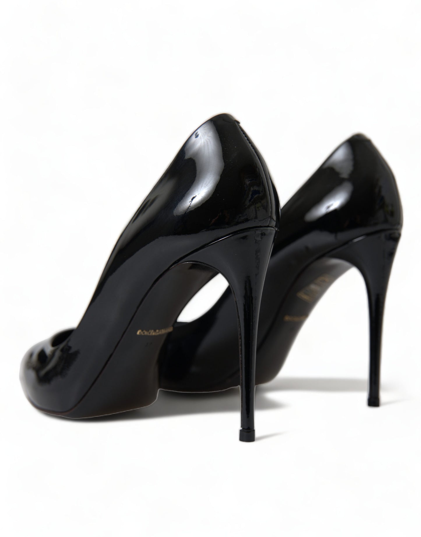 Dolce &amp; Gabbana Elegante schwarze Stilettos aus Lackleder