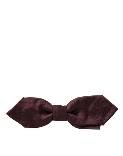 Papillon Papillon con collo regolabile sottile in seta rosso bordeaux