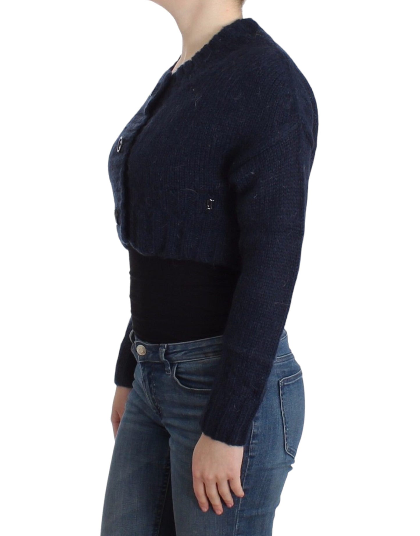 Cardigan corto blu