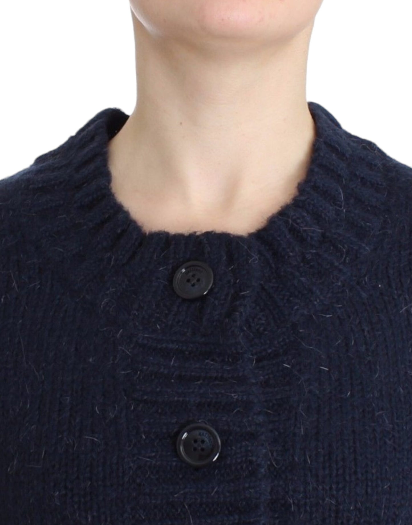 Cardigan corto blu