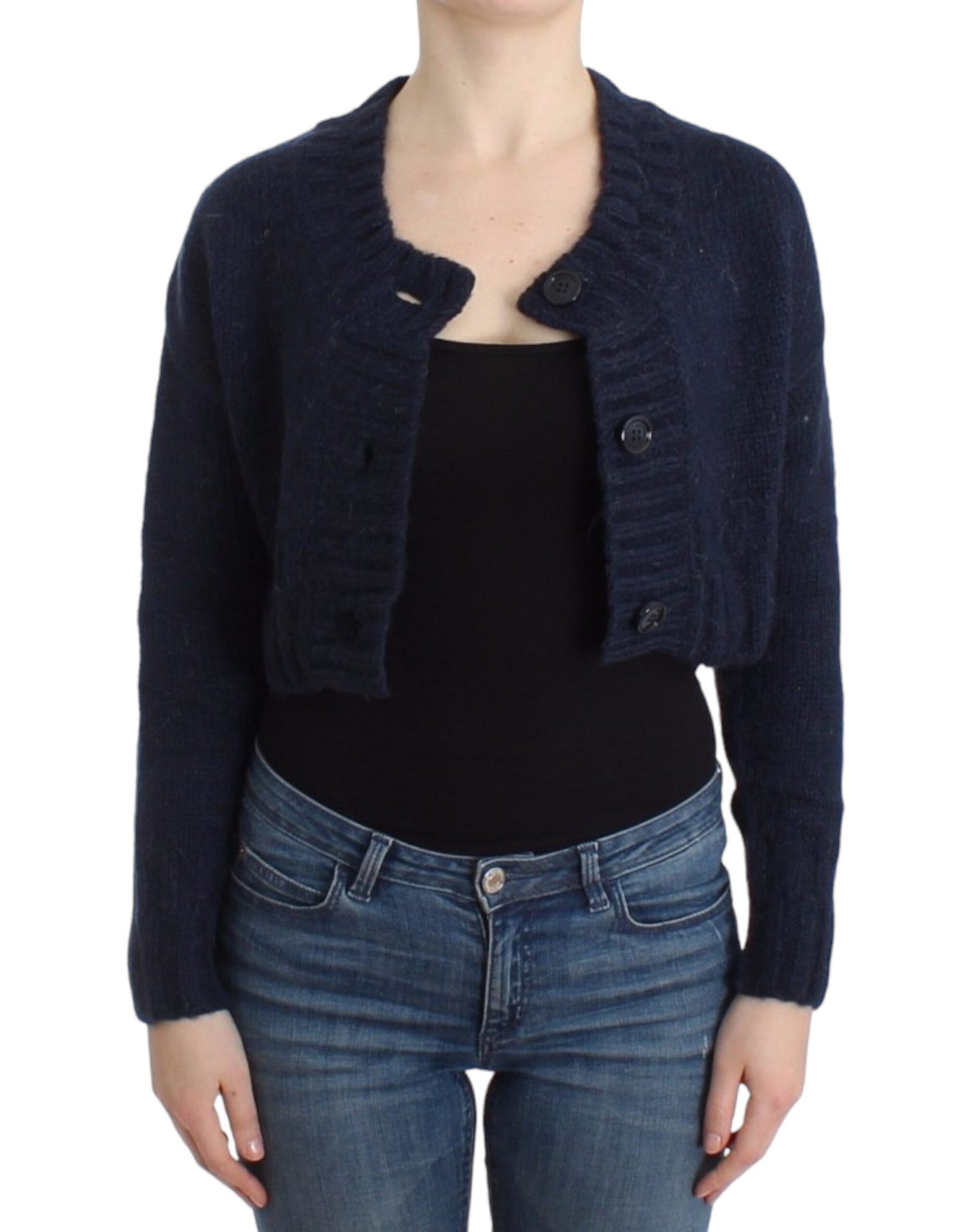 Cardigan corto blu