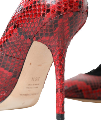 Scarpe décolleté con calzini in pizzo in pelle Ayers rossa