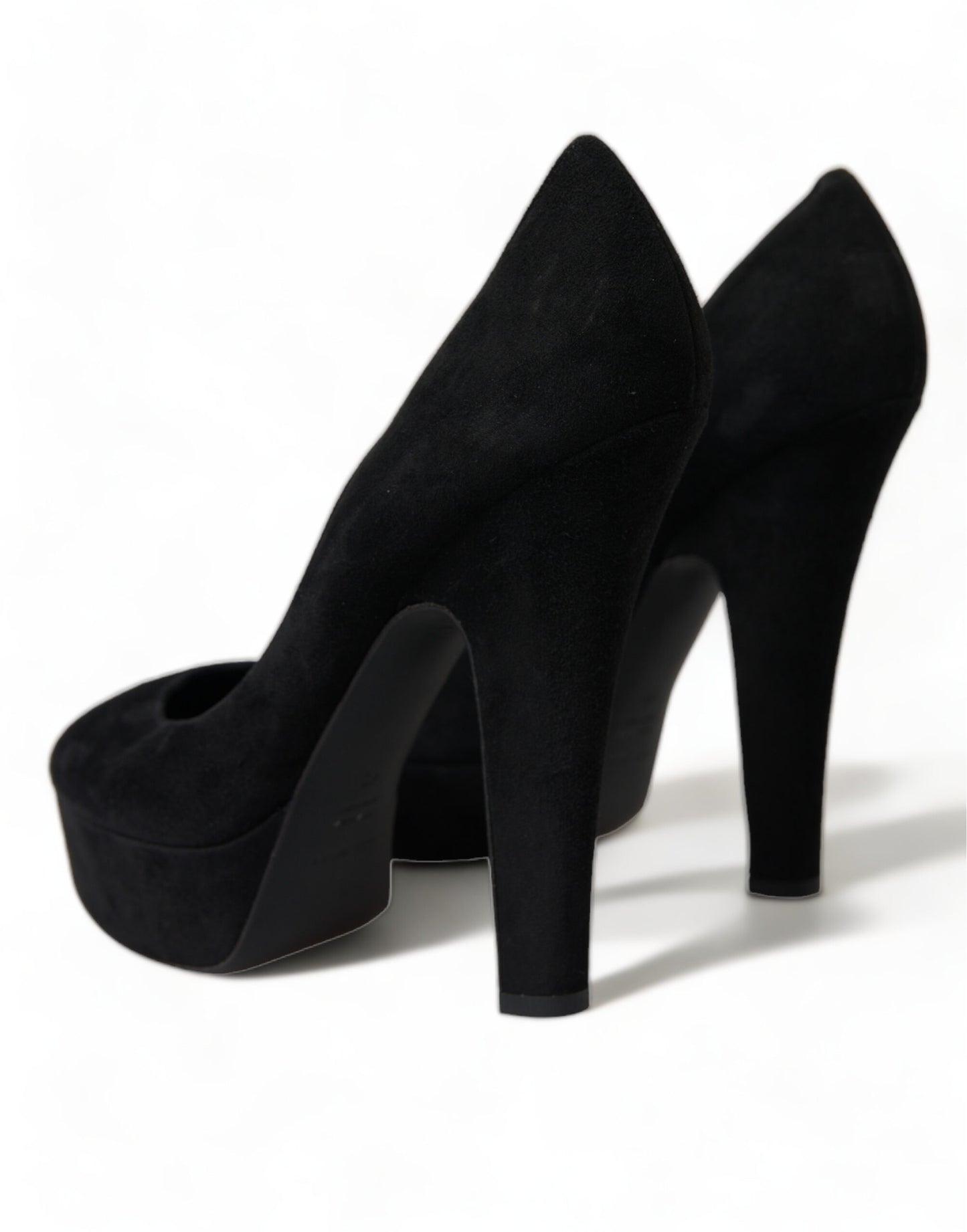 Dolce &amp; Gabbana Schwarze Pumps mit Absatz aus Wildleder Raffinesse