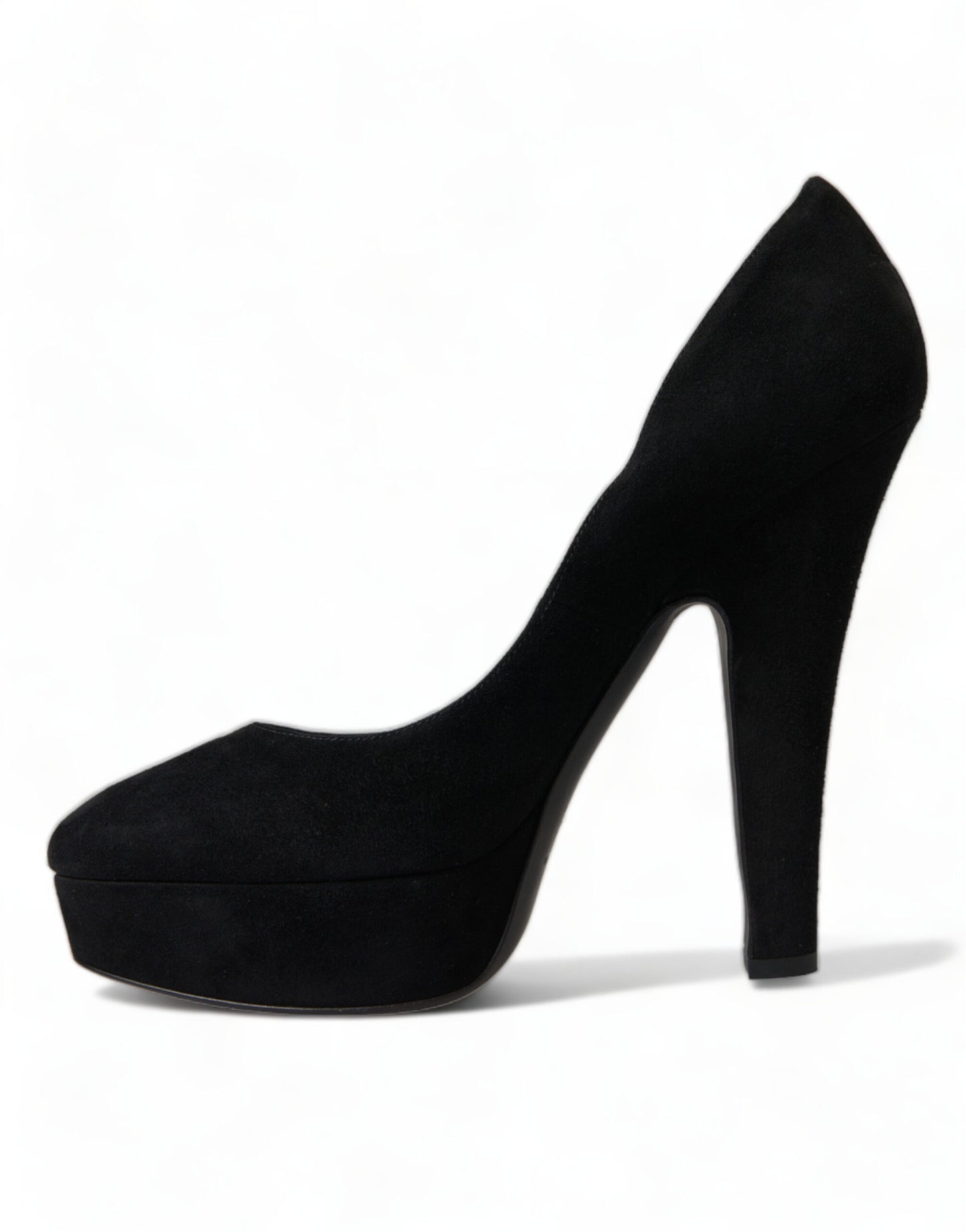 Dolce &amp; Gabbana Schwarze Pumps mit Absatz aus Wildleder Raffinesse