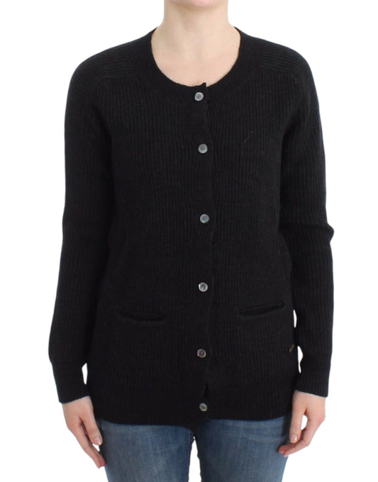 Cardigan en laine noir