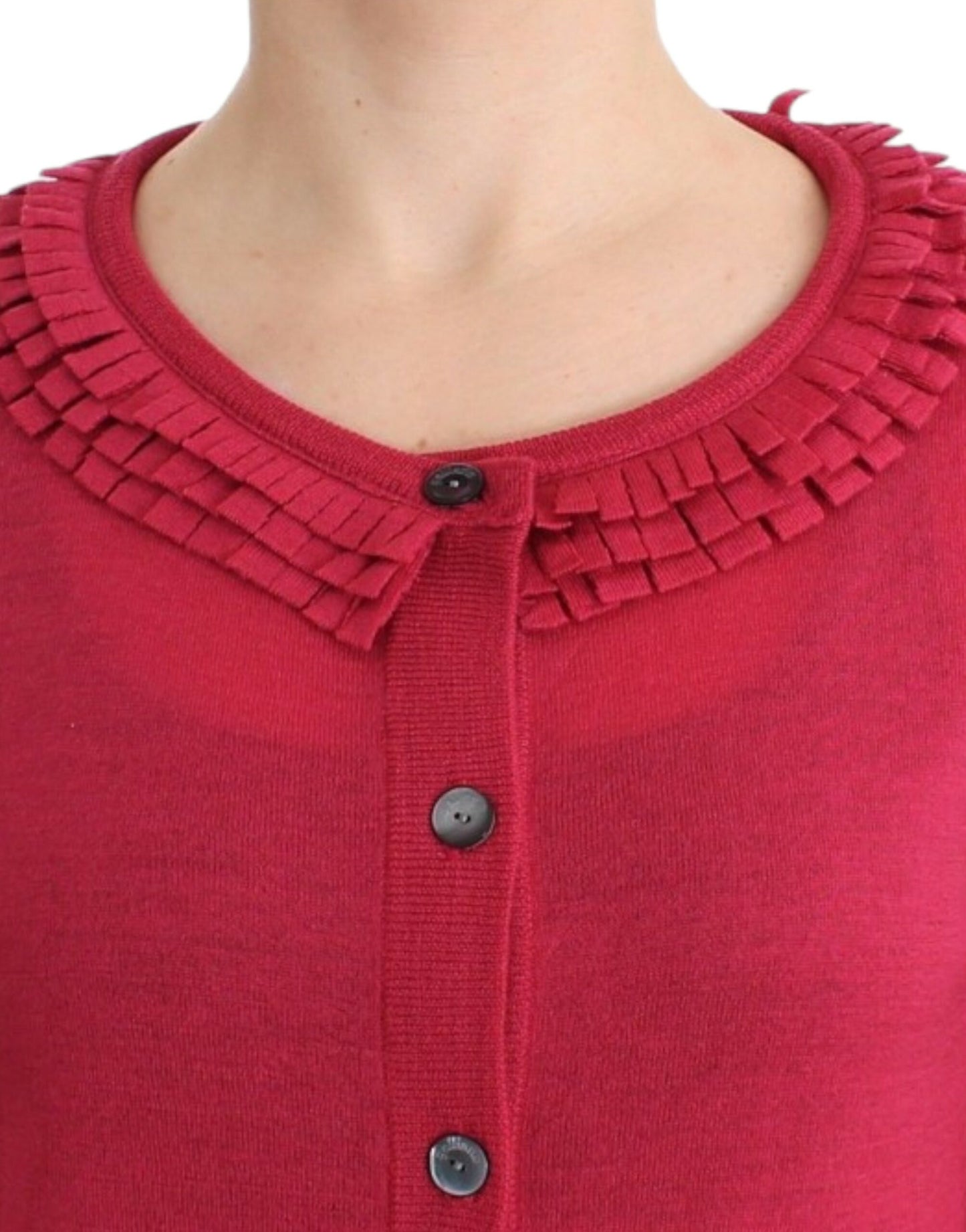 Cardigan en laine rose