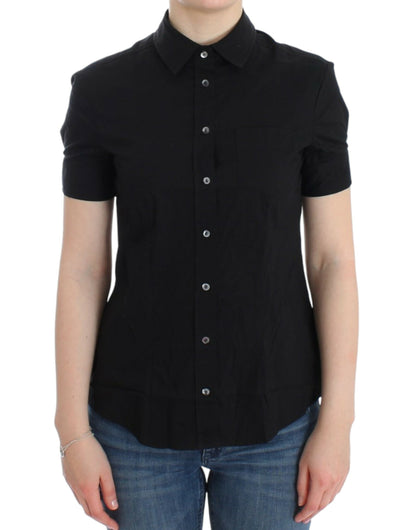 Haut chemise en coton noir