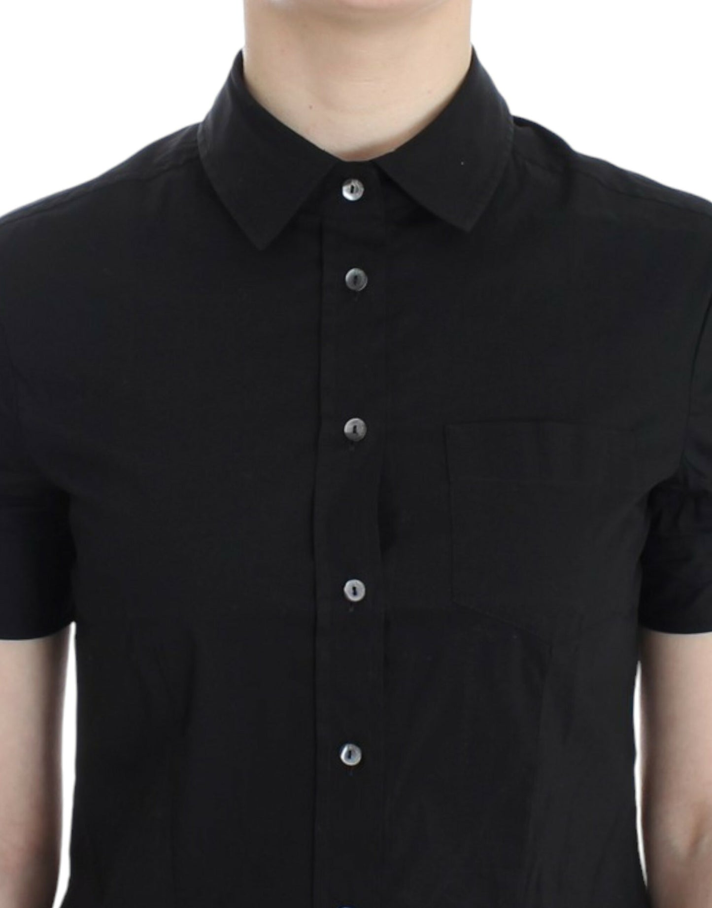 Haut chemise en coton noir