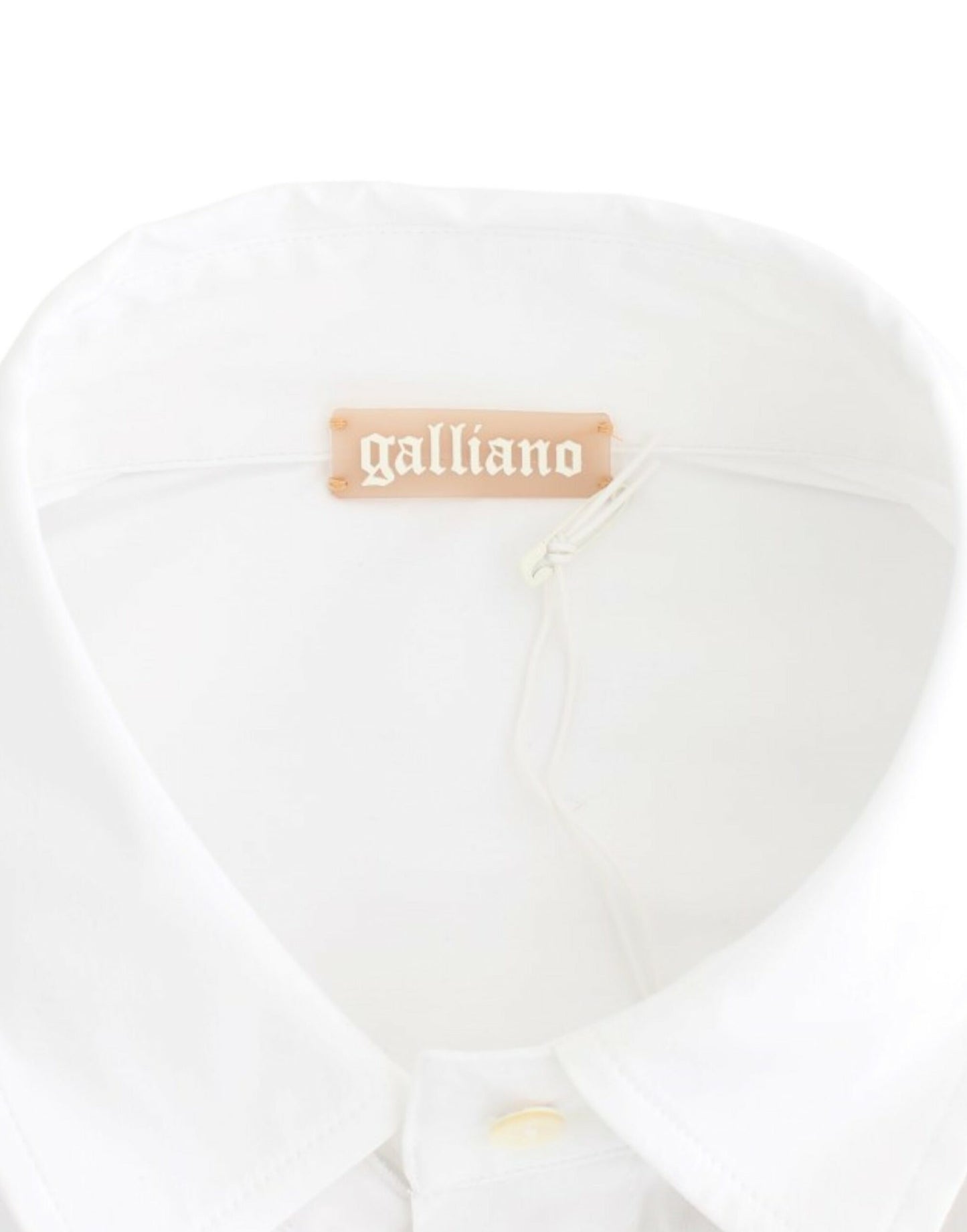 Top camicia in cotone bianco