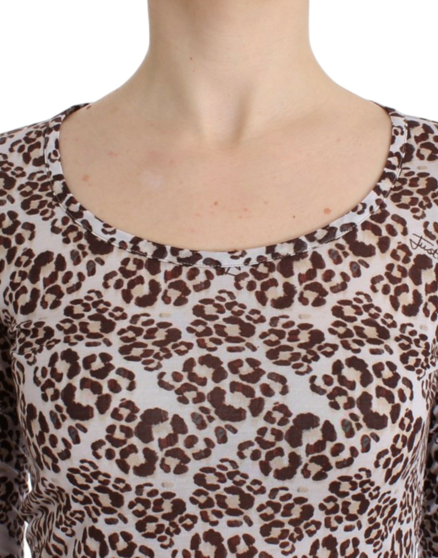 Top in pizzo marrone a maniche lunghe