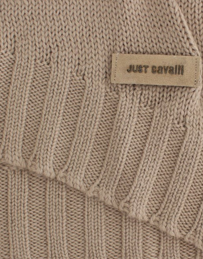 Pull en laine tricoté beige