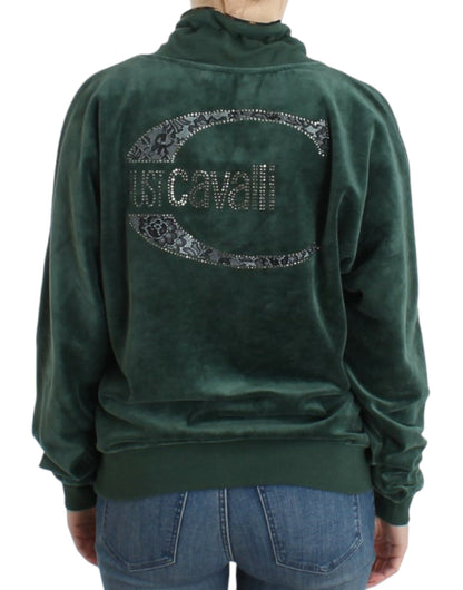 Pull en coton velours vert