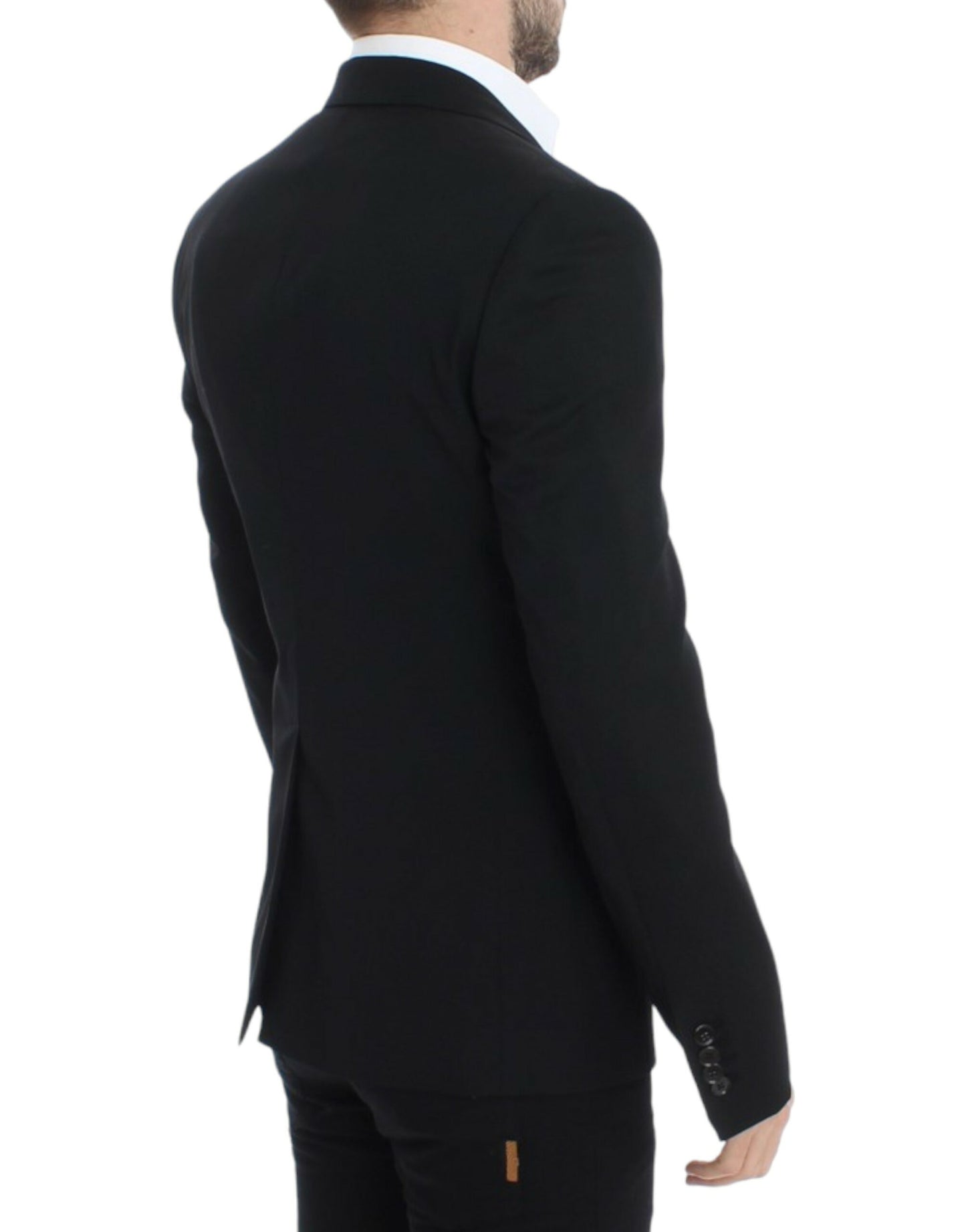 Blazer slim en laine noir