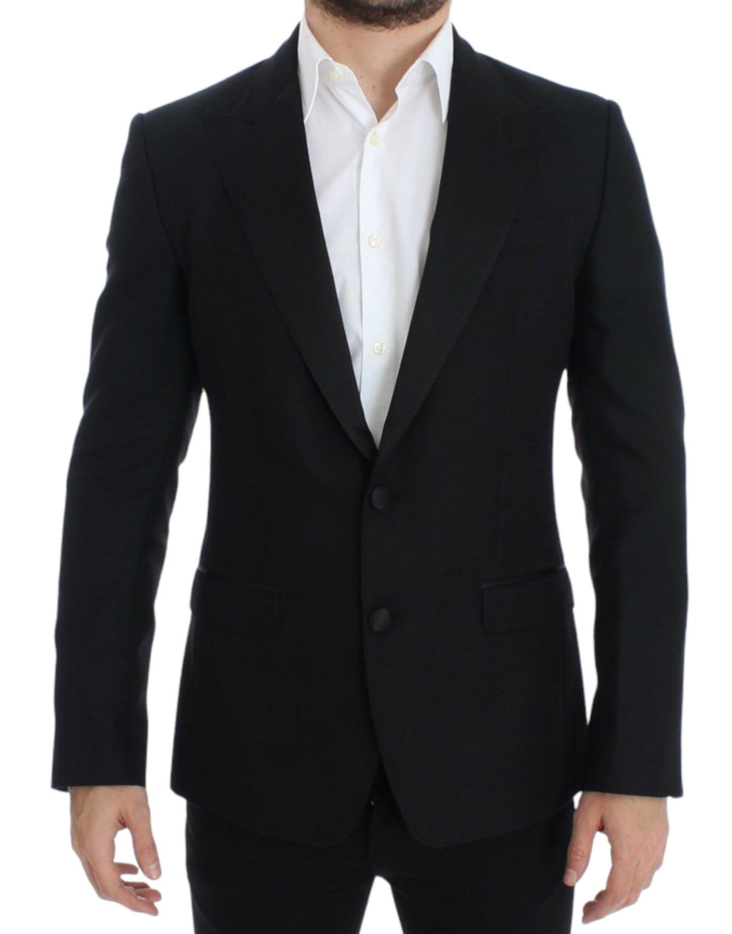 Blazer SICILIA en laine et soie noir